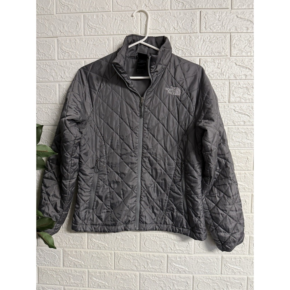 The North Face Puffer Jacket Womens Small Gray, zip pockets